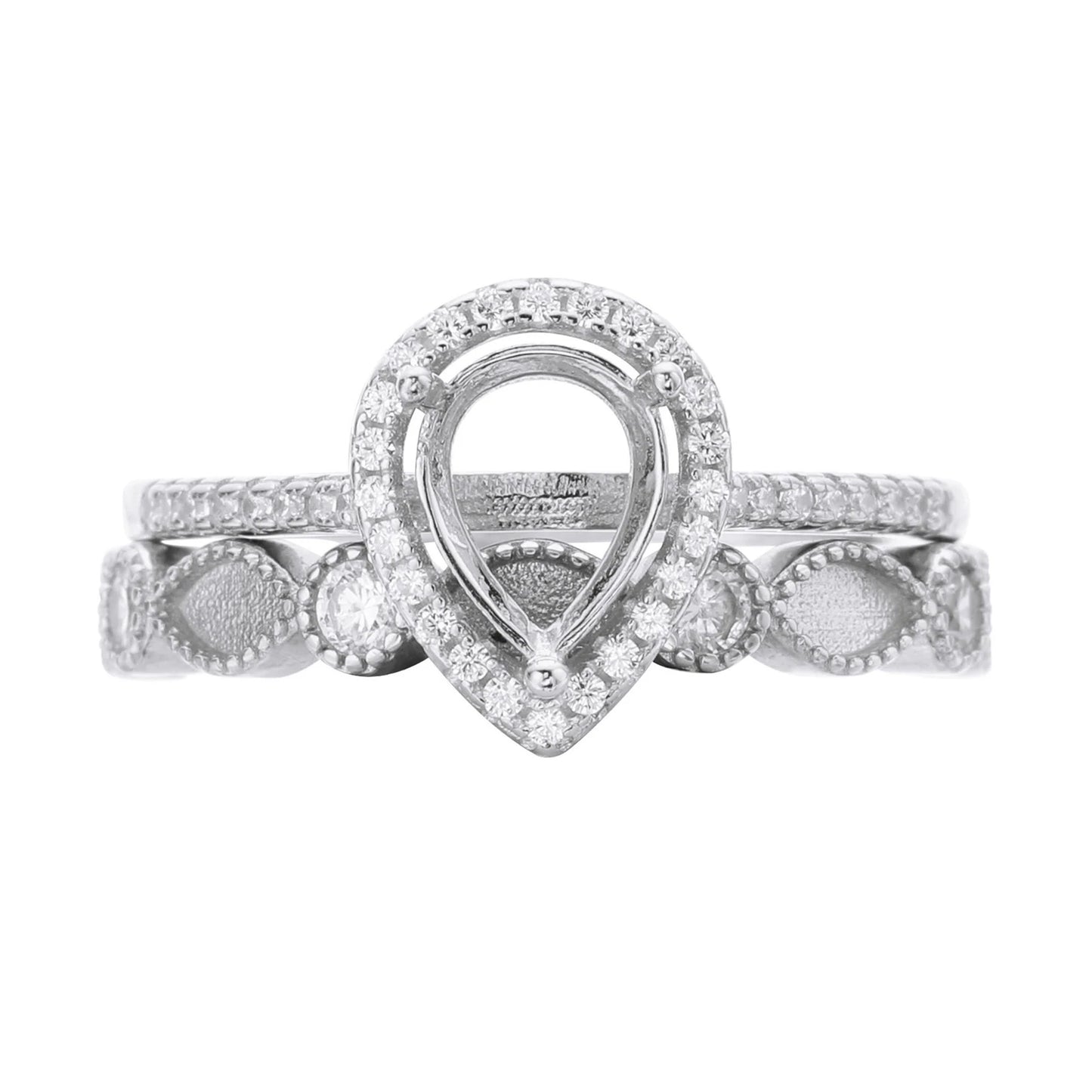 Customizable Aurora Ring Stack with the option to add meaningful inclusions, including breastmilk, ashes, and fur.