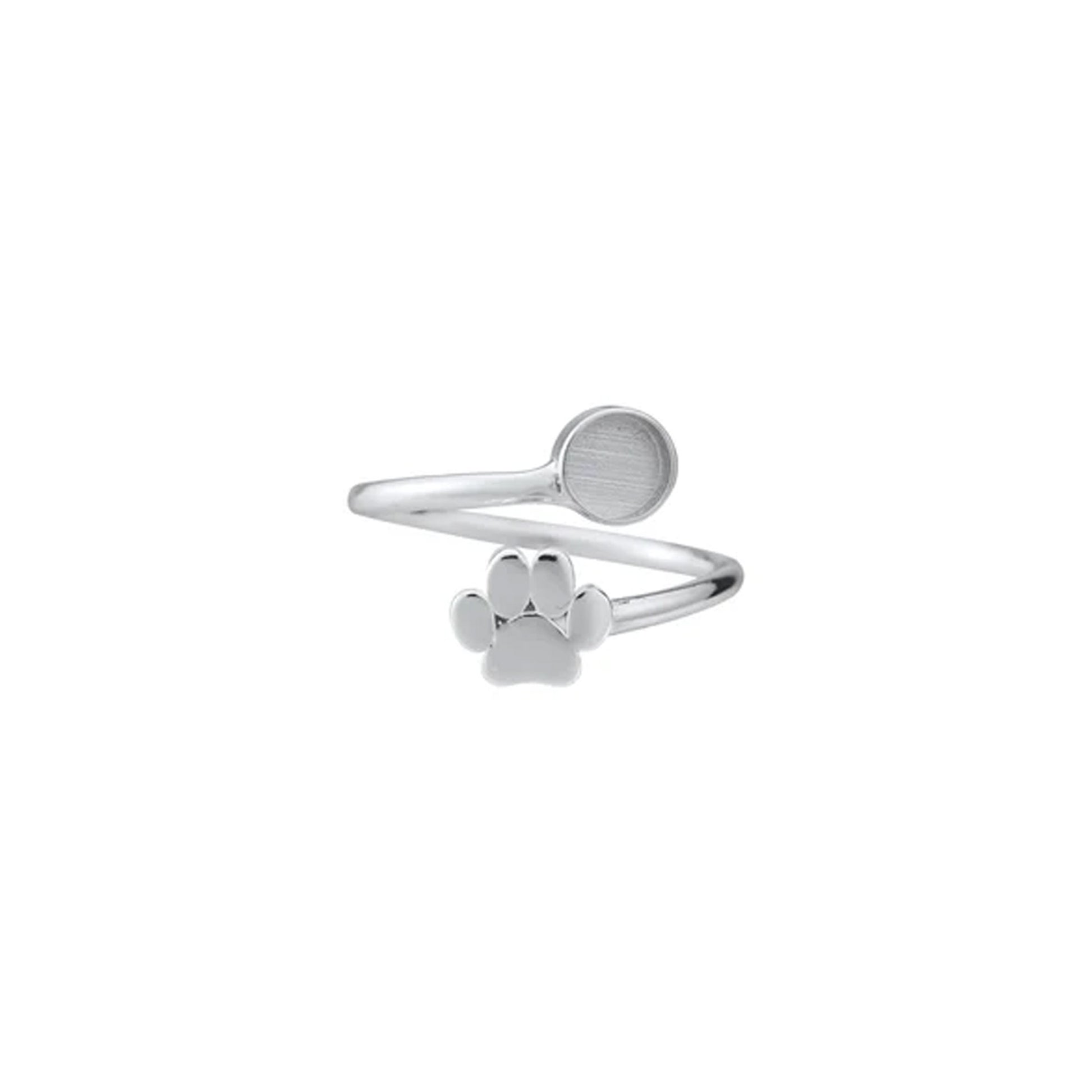 Aria Ring in 925 sterling silver gold plated, personalized memorial jewelry to hold special keepsakes like ashes or fur.
