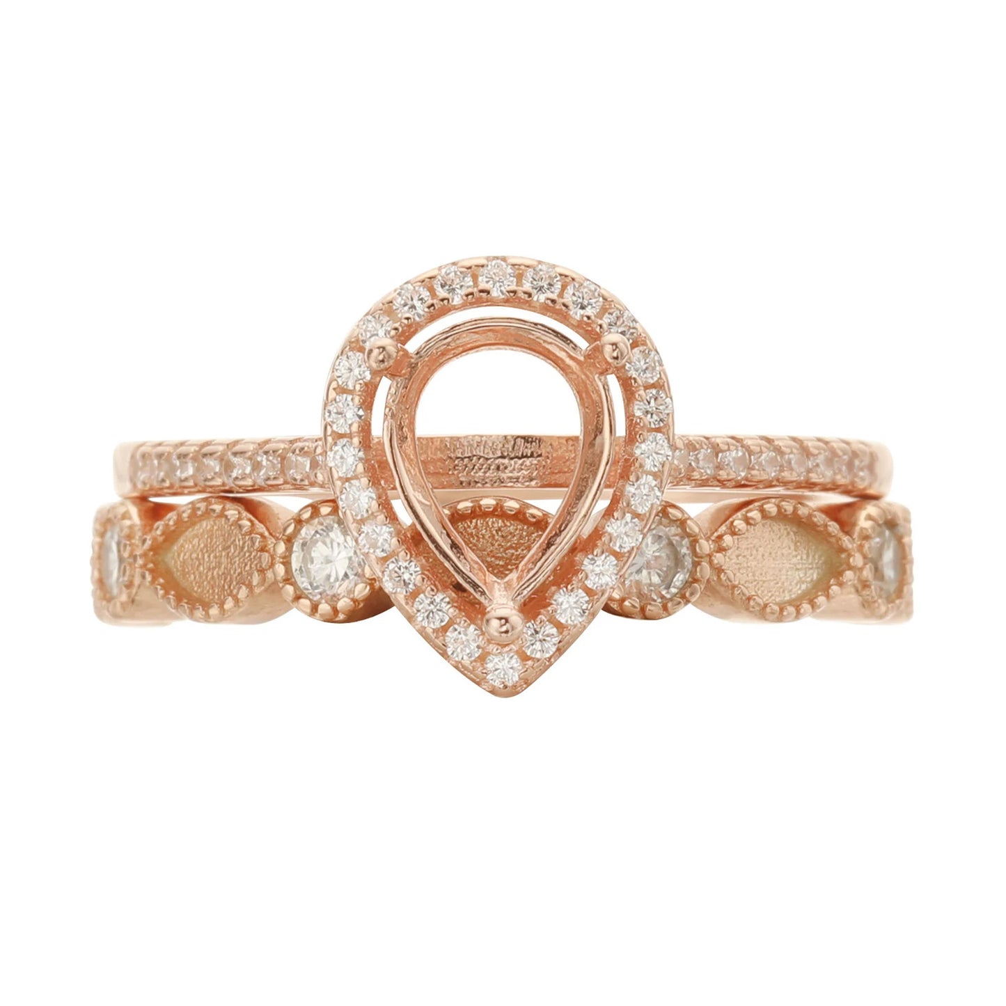 Customizable Aurora Ring Stack with the option to add meaningful inclusions, including breastmilk, ashes, and fur.